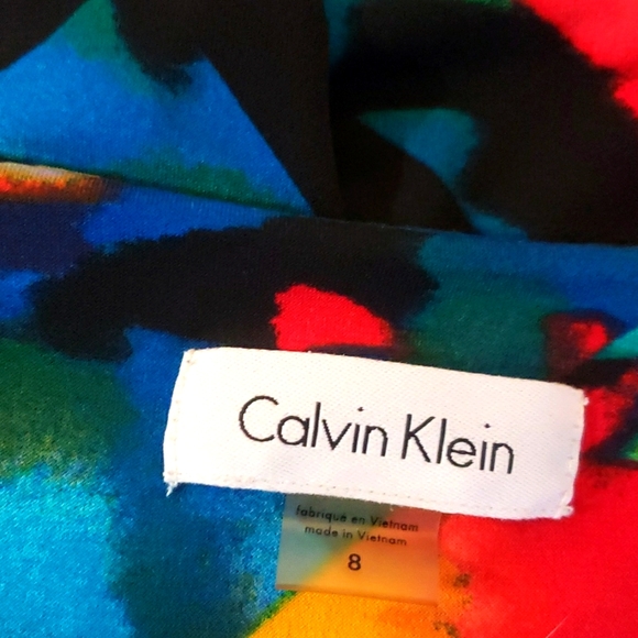 Colorful Calvin Klein tunic dress with gold detail - Picture 4 of 4